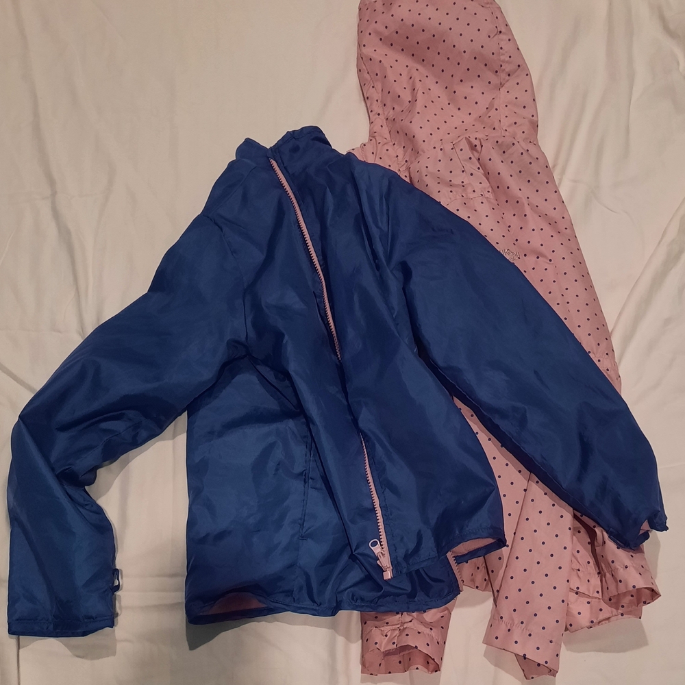 OshKosh B'gosh Pink Raincoat with Blue Dots - Picture 5 of 6